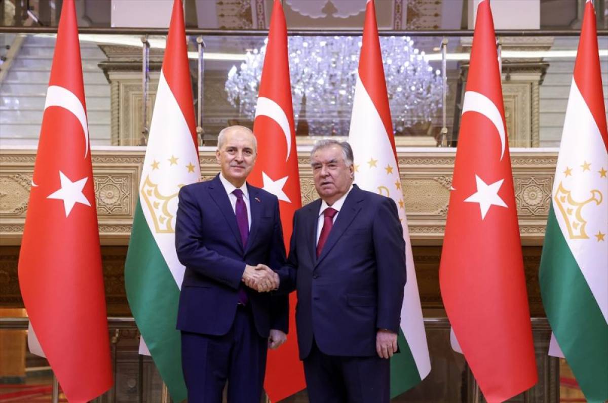 Tacikistan Cumhurbaşkanı Rahman, TBMM Başkanı Kurtulmuş'u kabul etti