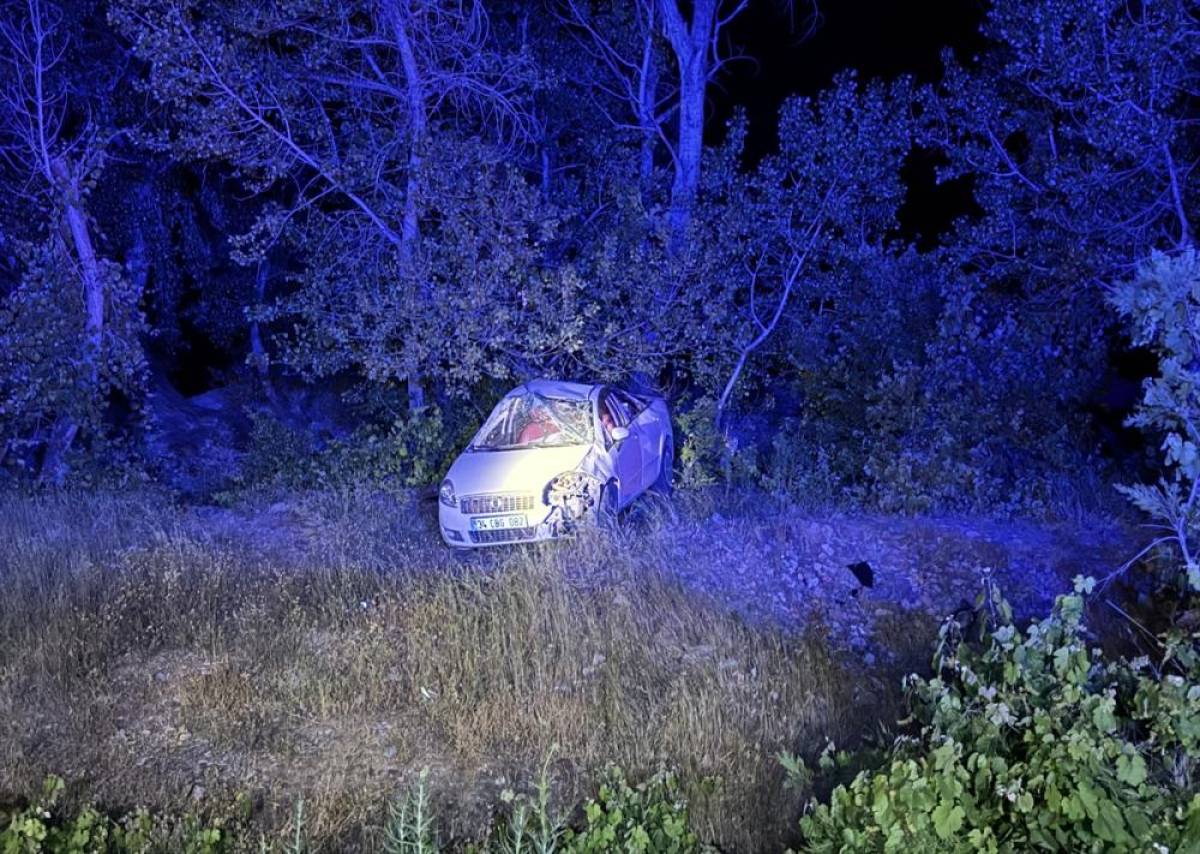 Tunceli'de şarampole devrilen otomobilin sürücüsü yaralandı