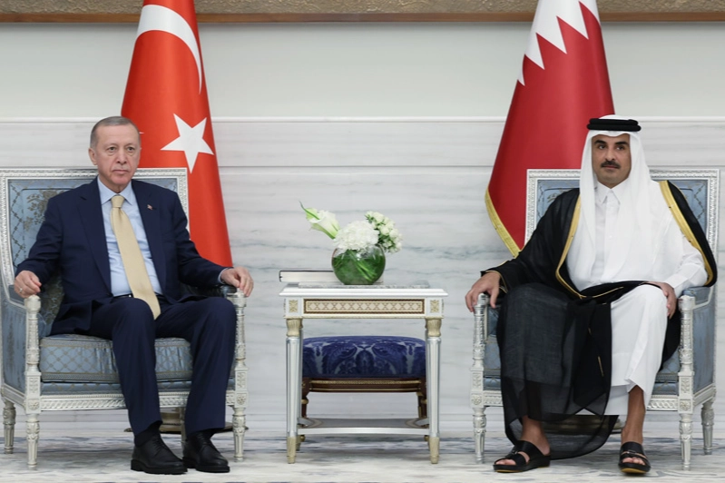 Cumhurbaşkanı Erdoğan ile Katar Emiri Al Sani g&ouml;r&uuml;şt&uuml;