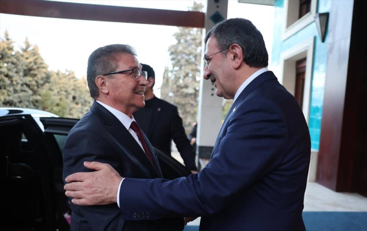 Cumhurbaşkanı Yardımcısı Yılmaz, KKTC Başbakanı &Uuml;stel ile g&ouml;r&uuml;şt&uuml;: