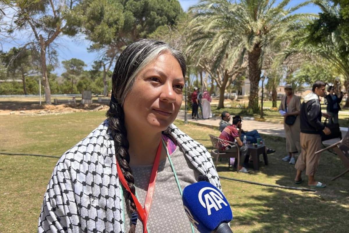 İsrail'in Sumud Filosu'nda alıkoyup serbest bıraktığı ABD'li aktivist Libya'daki Sumud Kara Konvoyu'na katıldı
