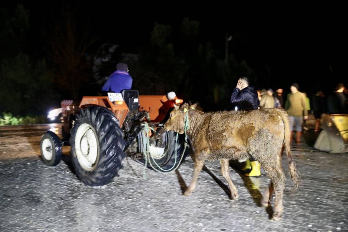 Muğla'nın Seydikemer il&ccedil;esindeki su baskını nedeniyle bazı evler tahliye edildi