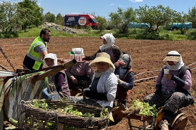 Denizli&rsquo;de tarlalara ikram molası