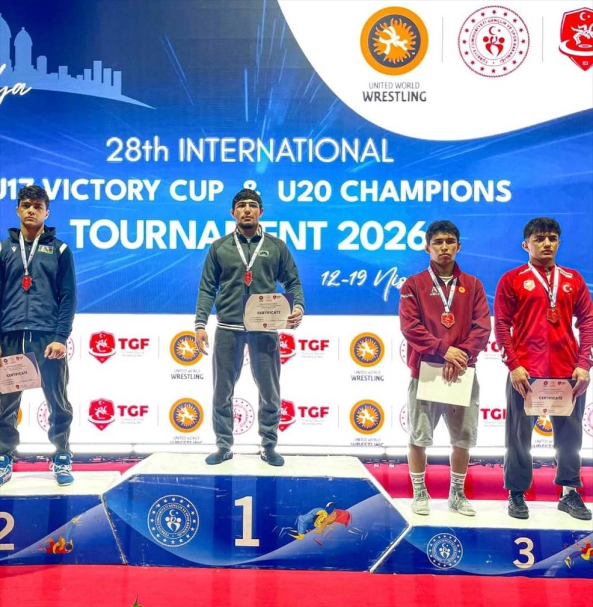 Uluslararası Şampiyonlar G&uuml;reş Turnuvası Antalya'da sona erdi