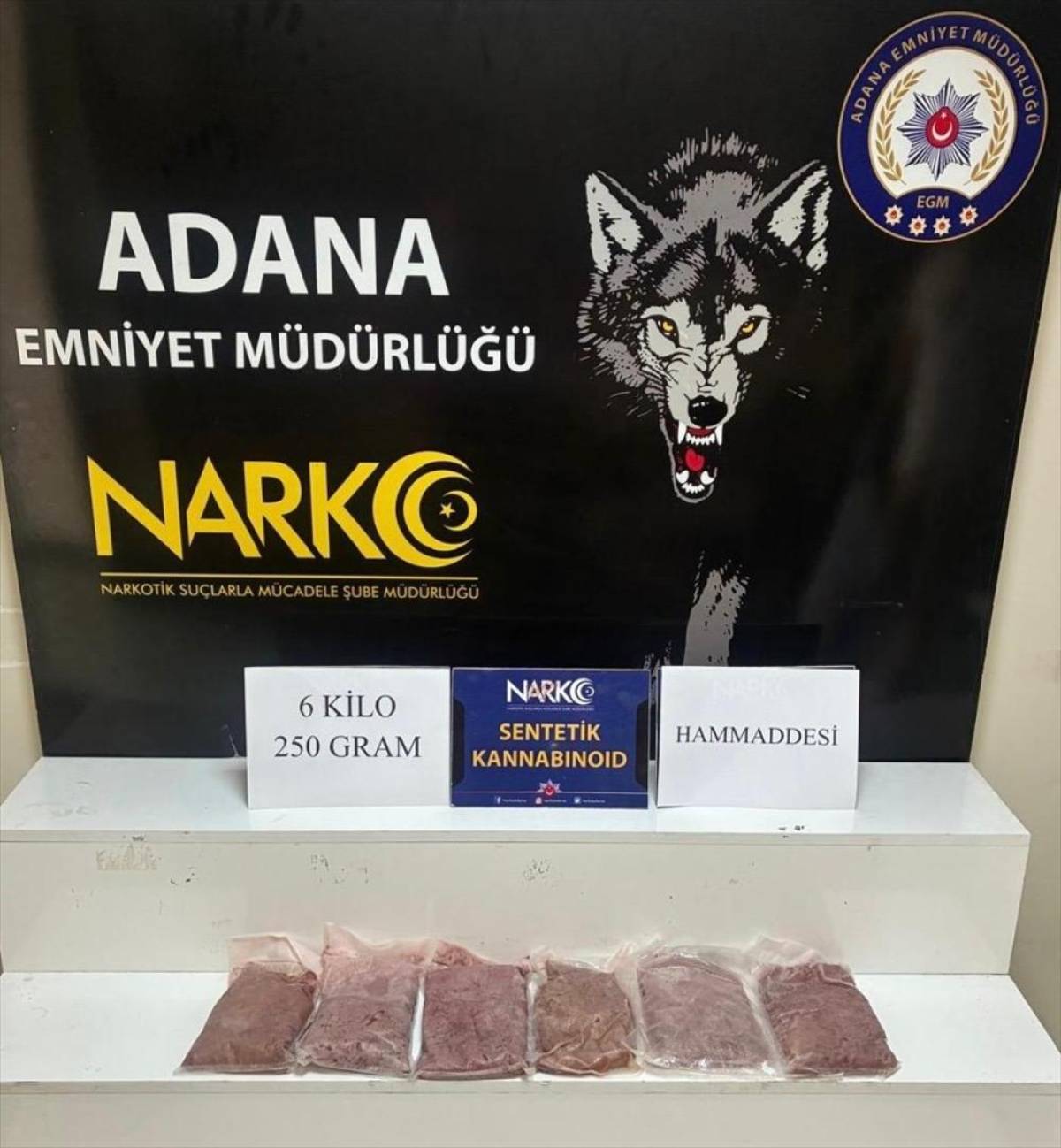 Adana'da otomobilde 6 kilo 250 gram sentetik uyuşturucu ele ge&ccedil;irildi
