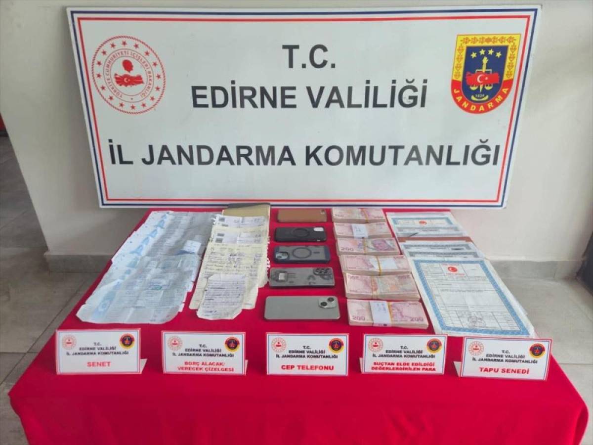 Edirne'de tefecilik operasyonunda 6 zanlı tutuklandı