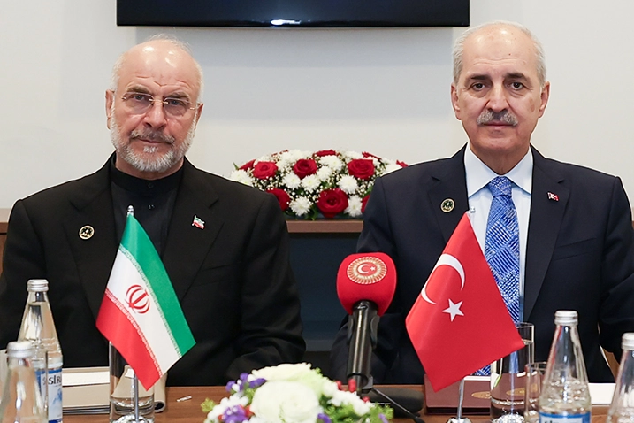 Kurtulmuş, Bak&uuml;&rsquo;de Ghalibaf ile g&ouml;r&uuml;şt&uuml;