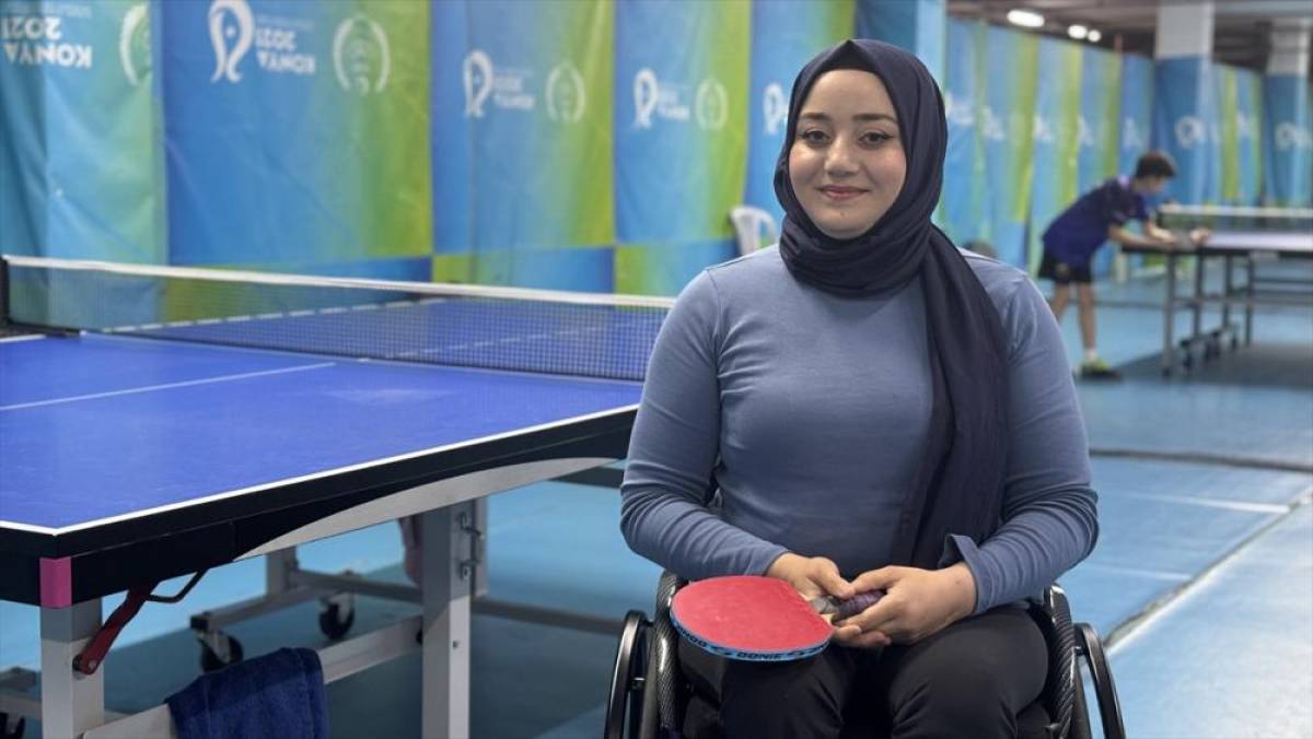 Yeni başladığı para masa tenisinde T&uuml;rkiye &uuml;&ccedil;&uuml;nc&uuml;s&uuml; olan Hatice hedef y&uuml;kseltti