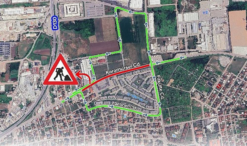 Başiskele Karam&uuml;rsel Caddesi ara&ccedil; trafiğine kapatılıyor