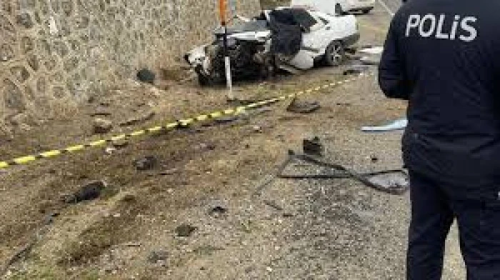 Elazığ'da istinat duvarına çarpan hafif ticari aracın sürücüsü öldü