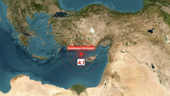 G&Uuml;NCELLEME - Akdeniz'de 4,1 b&uuml;y&uuml;kl&uuml;ğ&uuml;nde deprem