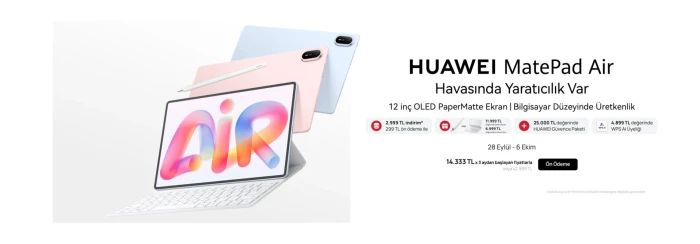 Huawei'den MatePad modellerine &uuml;cretsiz g&uuml;vence paketi