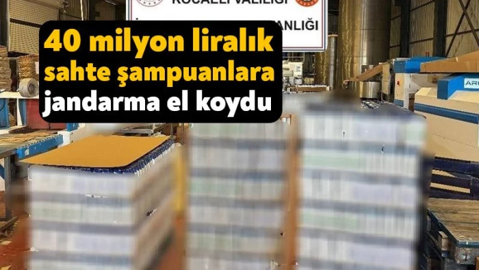 Kocaeli'de 44 bin 330 kutu taklit şampuan ele ge&ccedil;irildi