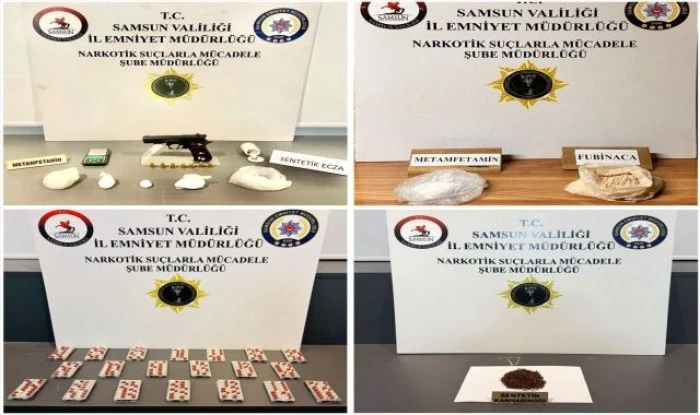 Samsun'da düzenlenen uyuşturucu operasyonunda 7 zanlı yakalandı