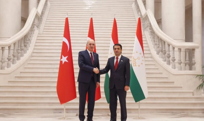 TBMM Başkanı Kurtulmuş, Tacikistan Ali Meclisi Milli Meclis Başkanı Emomali ile bir araya geldi