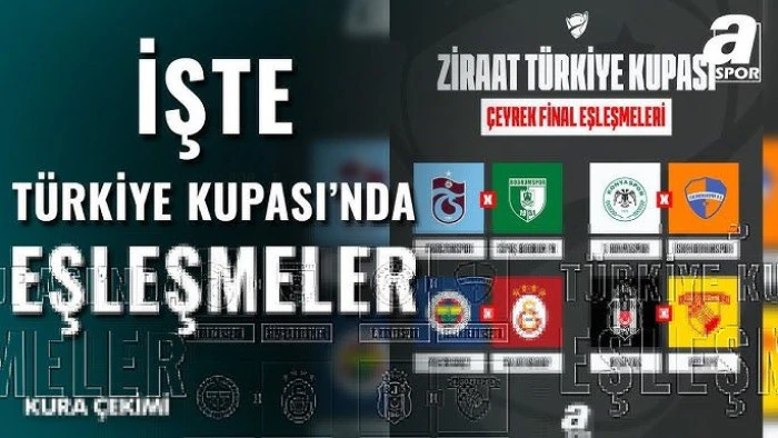 Ziraat T&uuml;rkiye Kupası'nda &ccedil;eyrek ve yarı final kura &ccedil;ekiminin ardından