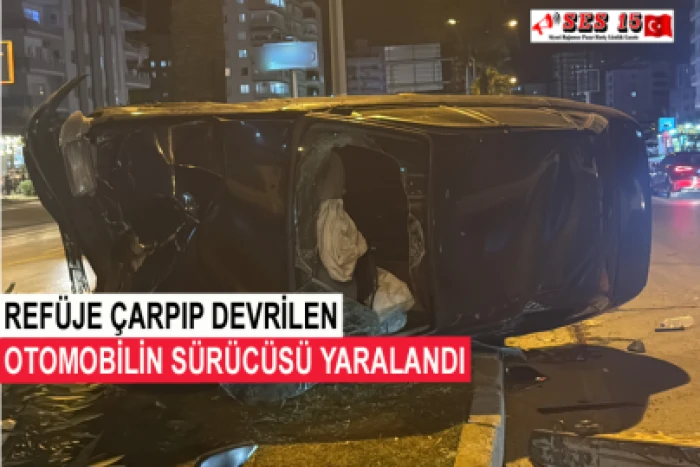 Zonguldak'ta ref&uuml;je &ccedil;arparak devrilen otomobildeki 3 kişi yaralandı